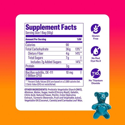 Tandy Belly Bears Fresh Fruit Medley Gummy Supplements - 1.76oz