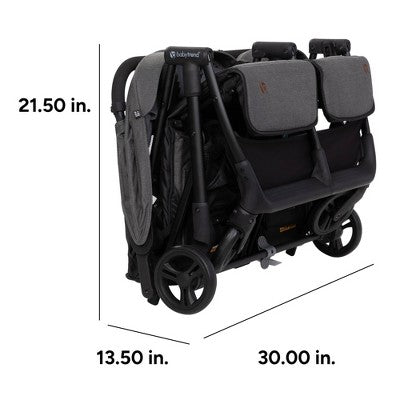 Baby Trend York Compact Side-By-Side Double Full Size Stroller - Cosmic Gray (LOCAL PICKUP ONLY)
