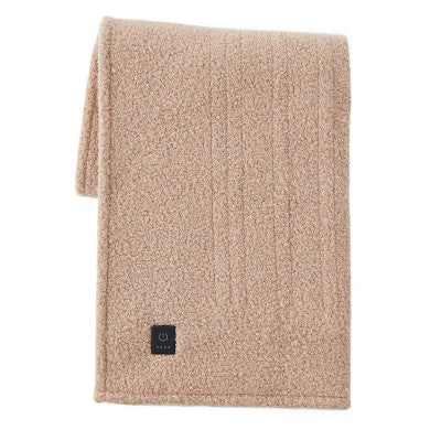 Brookstone Heated Coziest Throw Boucle Brown