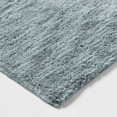 20"x30" Luxe Space Dye Bath Rug Slate Gray - Threshold