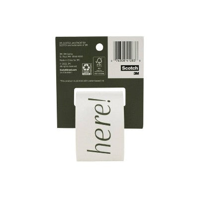 Scotch Packt Packing Tape White 65.6': Shipping Tape, 1.92" Width, 20' Length, Paper Material, Single Roll