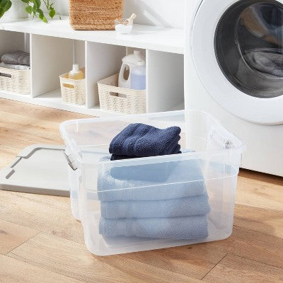 66qt Clear Latching Storage Box Spaceship Gray - Brightroom (LOCAL PICKUP ONLY)