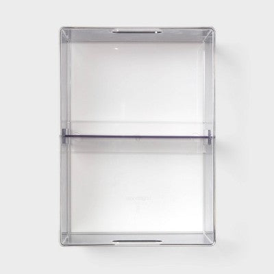 All Purpose Clear Storage Bin with Adjustable Divider Large - Brightroom