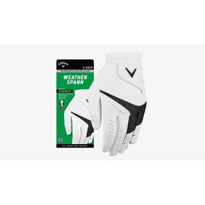 Callaway Adult Weather Spann Golf Glove 2pk - M/L