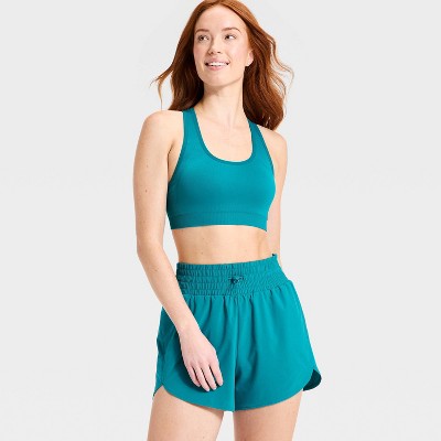 Women's Woven High-Rise Shorts 3" - All In Motion Teal Blue S