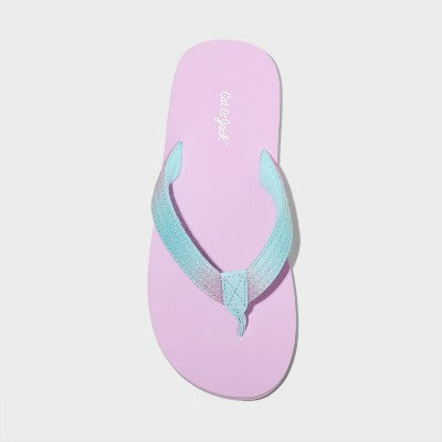Girls' Jami Flip Sandals - Cat & Jack Purple L(4/5)