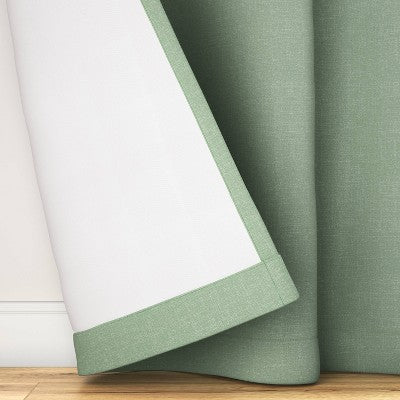 42"x63" Room Darkening Heathered Thermal Window Curtain Panel Green - Room Essentials