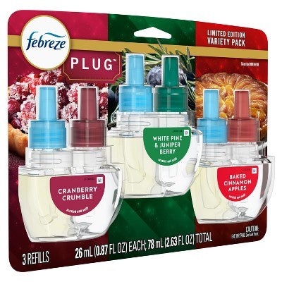 Febreze Plug Triple Air Freshener Refills - Mixed Winter - 2.63 fl oz/3ct