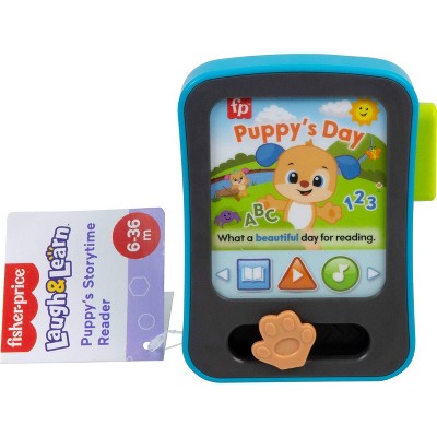 Fisher-Price Laugh & Learn Puppy's Storytime Reader Baby Electronic Learning Toy with Music & Lights
