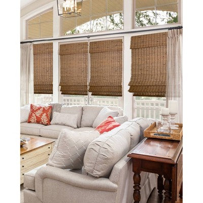 23"x64" Chicology Light Filtering Bamboo Roman Shade Pinecone Brown (LOCAL PICKUP ONLY)