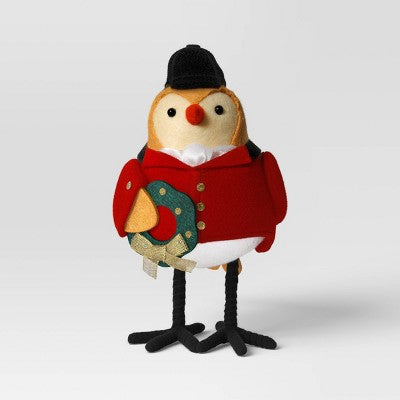 Christmas Featherly Friends "Stirr?up" Decor Red Coat - Wondershop