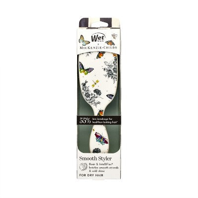 Wet Brush x MacKenzie Childs Shine Enhancer Hair Brush- Butterfly Toile: Hair Styling For All Hair Types, Detangling Brush, Nylon ?????les