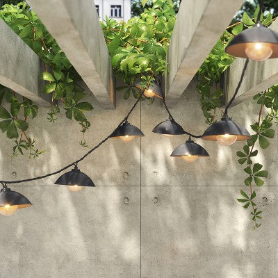 10ct LED Hood Outdoor Lantern String Lights - Threshold