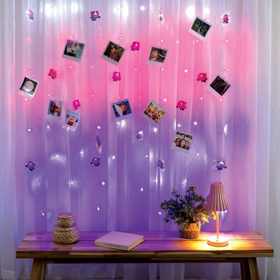 Celestial Garden Roses Curtain Lights with Clips