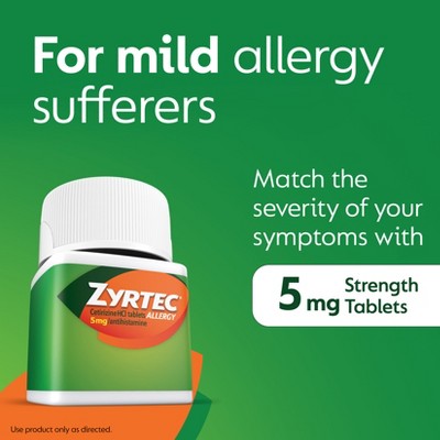 Zyrtec Adult Treatment 5mg Cetirizine Tablet - 35ct
