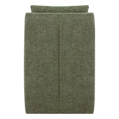 Spruce&Spring Dining Arm Chair with Caster Wheels Fabric Fully Assembled, Single, Green, Fabric (LOCAL PICKUP ONLY)