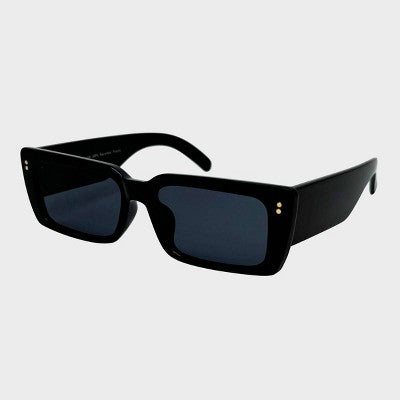 Plastic Chunky Rectangle Sunglasses - Wild Fable Black