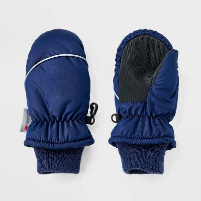 Toddler Boys' Snowplay Mittens - Cat & Jack Navy Blue 2T-5T