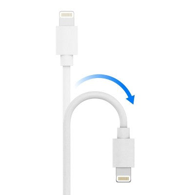 Just Wireless 4' TPU Lightning to USB-A Cable - White