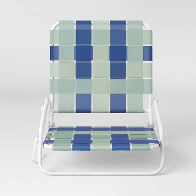 Webstrap Outdoor Portable Beach Sand Chair Blue - Sun Squad (LOCAL PICKUP ONLY)