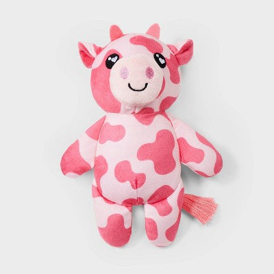 8.25" Valentines Cow Rope Plush Dog Toy - Boots & Barkley