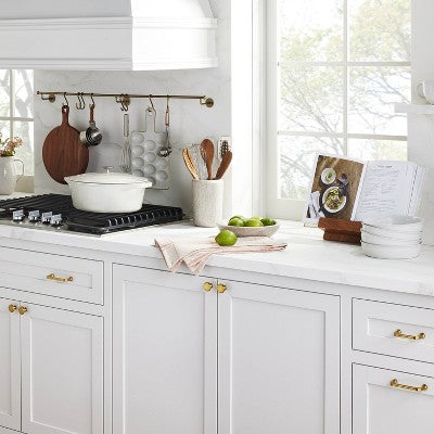 3.75" Classic Etched Drawer Pulls Brass Plated (Set of 2) - Hearth & Hand with Magnolia