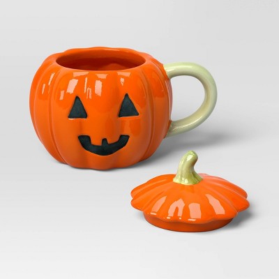 9.5 fl oz Jack-o-Lantern Mini Figural Mug with Lid - Hyde and EEK! Boutique