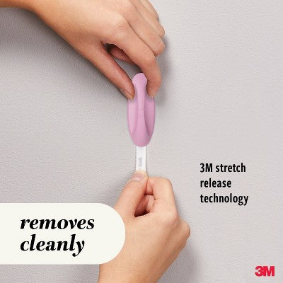 Command 2pk Damage-Free Medium Designer Hooks Lilac Lemonade