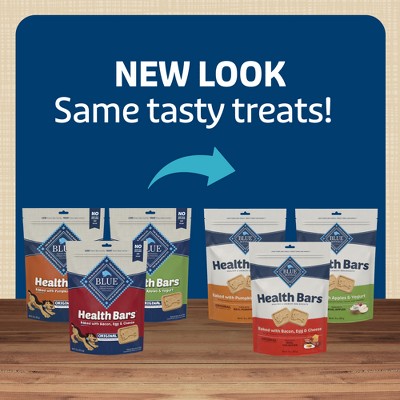 Blue BuffaloEgg Cheese, Bacon, Apple & Yogurt, Pumpkin & Cinnamon Dog Treat Variety Pack - 16oz
