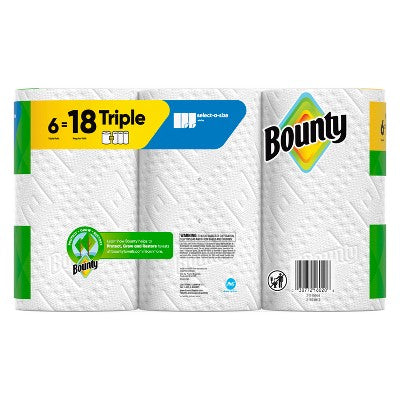 Bounty Select-A-Size Paper Towels - 6 Triple Rolls