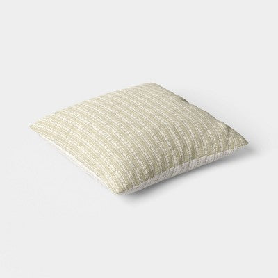 Oversized Square Reversible Matelasse Stripe Pillow green - Threshold (LOCAL PICKUP ONLY)