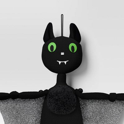 Hanging Knit Bat Character Decorative Sculpture - Hyde and EEK! Boutique Black