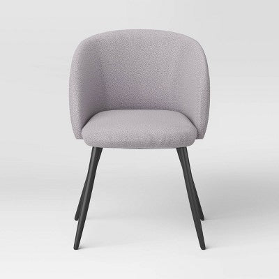Set of 2 Upholstered Barrel Back Dining Chairs with Metal Base Dining Chair Gray - Room Essentials (LOCAL PICKUP ONLY)