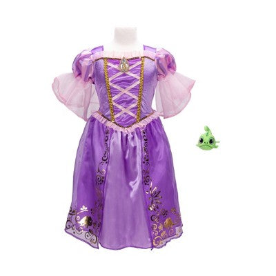 Disney Princess Majestic Rapunzel Dress with Pascal Shoulder Plush Friend