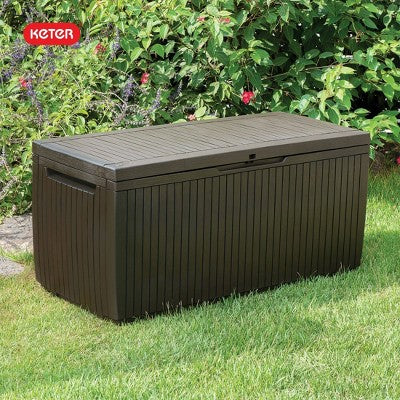 Keter 80gal Springwood Deck Box Brown (LOCAL PICKUP ONLY)