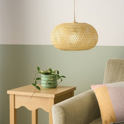 Bamboo Woven Pendant Light - Room Essentials