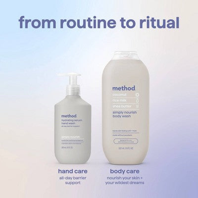 Method Hydrating Hand Serum - Simply Nourish - 10 fl oz: Paraben-Free, Sulfate-Free, Phthalate-Free, Animal By-Product-Free, Gel Formula