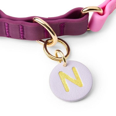 "N" Initial Collar Tag - Lilac - The Cuddle Collab
