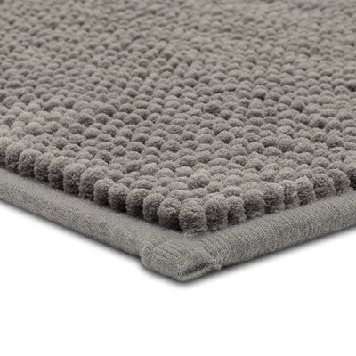 20"x32" Everyday Chenille Bath Rug Dark Gray - Room Essentials: Machine Washable, Tufted Bathroom Mat