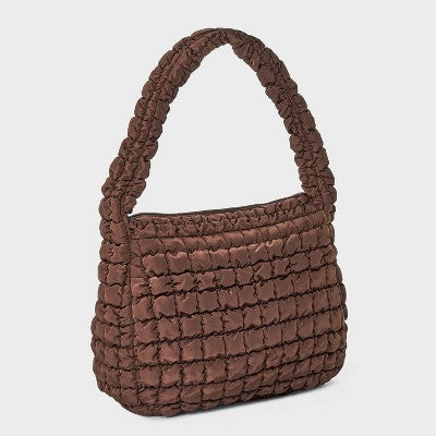 Puffer Hobo Shoulder Bag - Wild Fable Brown