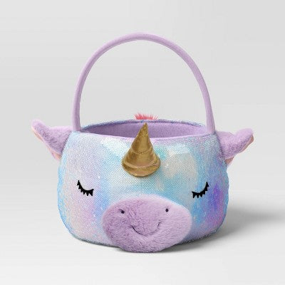 Halloween Unicorn Round Trick or Treat Decorative Bling Basket - Hyde and EEK! Boutique