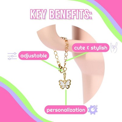 CharCharms Handle Charms Butterfly: Zinc Alloy Cup & Straw Charm for Water Bottle Accessories, Teen Drinkware Accessory