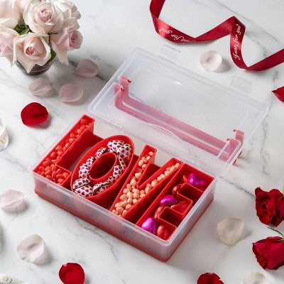 Cook With Color Love Sentiment Snack Box Food Storage Container