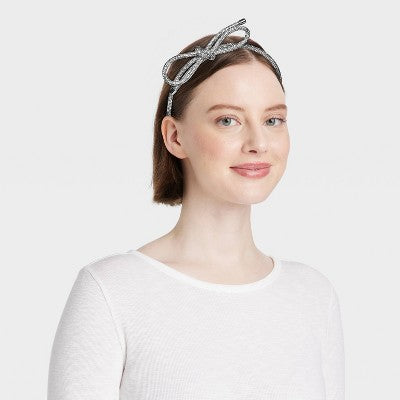 Bow Headband - A New Day Silver