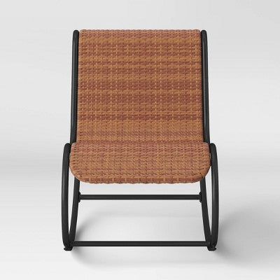 Wexler Wicker Outdoor Patio Chair, Rocking Chair, Accent Chair Black - Threshold (LOCAL PICKUP ONLY)