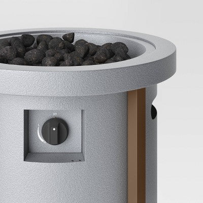 20lb Column Propane Fire Pit Gray - Threshold (LOCAL PICKUP ONLY)