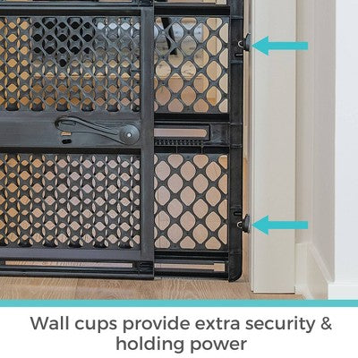 Toddleroo by North States 2-in-1 Supergate Secure Plastic Gate - Black (LOCAL PICKUP ONLY)