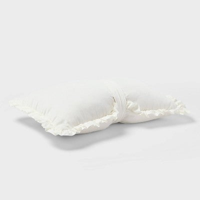 Velvet Bow Kids' Decorative Throw Pillow Cream - Pillowfort (LOCAL PICKUP ONLY)