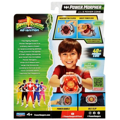 Mighty Morphin Power Rangers Re-Ignition Power Morpher Roleplay Toy with Lights, Sounds and 5 Power Coins