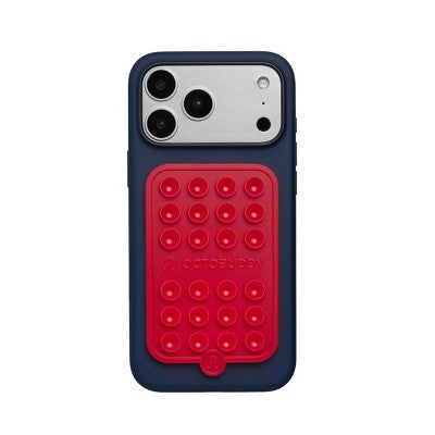 Octobuddy Silicone Suction Cup Phone Case Mount Double-Sided - Red